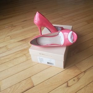 Patent Pink BCBGeneration Peeptoe Pumps - Size 7M